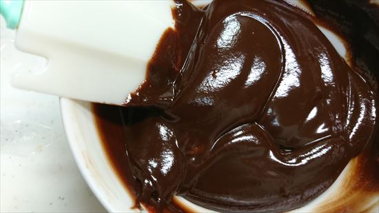 生チョコで純ココアがないときの代用レシピ　ガナッシュ完成